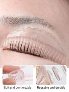 8/2pcs Self-Adhesive Eyelash Lifting Pads, Glue-Free Eyelash Curler, Reusable Soft Curl Beauty Tool, Pink - Pink - View 2