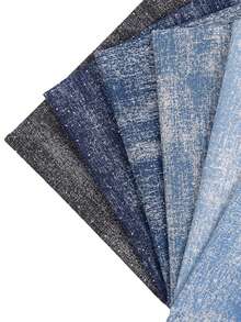 1 lembar (48cm*150cm) Kain Denim Berkilau Motif Berlian. Kain Denim Motif Salju yang Modis dan Unik, Cocok untuk Proyek Jahit DIY, untuk Membuat Pakaian, Aksesoris, dan Tas. Kain Latar Belakang Dekoratif - Denim Kepingan Salju Berlian Imitasi - View 12