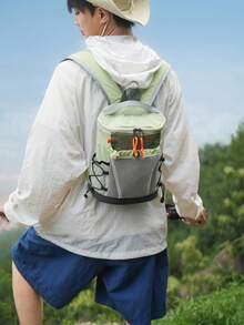 Resistant Color Block Hiking Backpack, Lightweight Mesh Pocket Unisex Outdoor Daypack Small Rucksack For Camping Climbing Trekking Casual - Multicolor - View 8