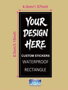 1/32/72/104pcs Custom Printed Rectangle Labels For Bottle, Personalized Waterproof Rectangular Stickers, Customized Printed Rectangle Label For Candles, Jars, Packaging Seals, Product Labels, Rectangle Sticker For Business Logo - Multicolor - View 54