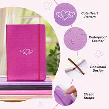 Elegant Shiny Sequin A5 Hardcover Notebook, Cute Heart Pattern College Ruled Journal, Diary Gift For Girls And Women, Suitable For Office Note-Taking - Multicolor - View 10