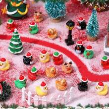 Christmas Resin Decorations, Christmas Reindeer Penguin Gingerbread Man Figures, Suitable For Holiday Design, Perfect For Christmas Winter Party Gift Bags, Christmas Stocking Fillers - A - View 5