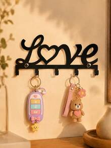 1pc HOME Home Decor Metal Key Hook - Key Storage Wall Hook, Wall-Mounted Key Rack Suitable For Room Decor, Living Room Decor, Home Decor And Accessories, Bathroom Storage, Party Home Decor, Closet Organizer - View 4