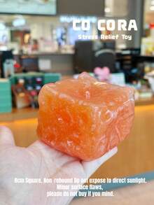 [Squishy] 巨型透明冰川起司，特大號椰子油浸漬塊狀起司，5cm-7cm-8cm，磨砂冰川紋理起司捏捏樂玩具，理想禮物，生日禮物 - 彩色 - 查看 41