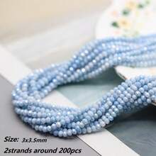 2strands Around 200pcs 3.5x3mm Glass Beads For Necklace Bracelets Making - Water Dye MKL - View 18