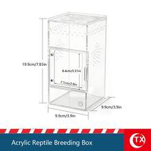 Acrylic Reptile Enclosure, Transparent Spider Breeding Box, Gothic-Style Tarantula Enclosure, Ventilated Reptile Tank, Suitable For Jumping Spiders, Lizards, And Insects. - Multicolor - View 13