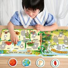 Kids Preschool Quiet Busy Book, Mixed‑Theme Interactive Matching Activity Book, Dinosaur Space Farm Animal Fruit Cognitive Educational Toy For Toddlers - Multicolor - View 2