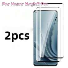 Curved Screen Protector, 2pcs, Compatible With Honor 200/200 Pro/400 Pro/Magic7 Lite/Magic7 Pro Curved Black Edge Screen Protector, High Definition Transparent Anti-Scratch Anti-Drop Tempered Glass Phone Screen Film - Clear - View 5