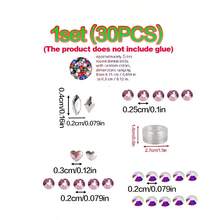 30pcs Pink Butterfly Shaped DIY Tooth Decor Set, Simple Elegant Tooth Accessories Set, Cute Tooth Decoration Suitable For Daily, Party, Holiday, Prom (Glue Not Included) - 30PC Multi-color Set - View 9