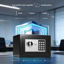Safe Box Password Box With 4 LED Sensor Lights, Hidden Password Box With Key And Digital Lock, Suitable For Home And Office, Electronic Security Box Wall Or Cabinet Fixed Installation (Battery Not Included) - Multicolor - View 9