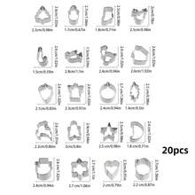 15/20/21pcs Christmas Mini Stainless Steel Cookie Cutter Set: Santa Claus, Christmas Tree, Snowman, Gingerbread Man, Star, Bell, Candy Cane, Angel Bird Cookie Molds, Multiple Shapes Cookie Cutting Tools - View 3