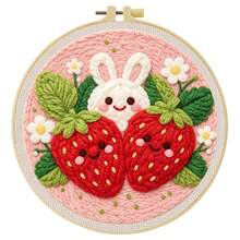 DIY Punch Needle Kit For Beginners – Includes Punch Needle, Yarn, Instructions, Square Hoop & Pre-Printed Fabric (Delicious Fruit). Creative Craft For Wall Decor Or Gifting. 2D Printed Punch Needle Starter Kit. 20x20cm (7.87x7.87 In). - Delicious Fruit - View 10