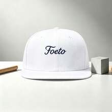 1PC Letter Embroidered Flat Brim Baseball Cap, Adjustable Solid Color Sun Hat, Unisex Casual Streetwear Cap For Outdoor Sports Travel Daily Wear - Multi-color - View 10