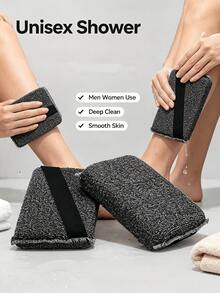 Deep Exfoliating Bath Scrub, Rough Body Exfoliating Sponge, Used To Remove Dead Skin, Double-Sided Body Scrub Buff, Bath Exfoliating Brush, Body Scrub For Removing Dead Skin, Foaming Bath Sponge, Unisex Shower Bath Scrub - Multicolor - View 6