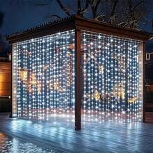 Đèn rèm USB điều khiển từ xa, dây đèn LED 8 chế độ chiếu sáng cho sinh nhật, đám cưới, tiệc, cửa sổ, tường nền, năm mới, Giáng sinh, Valentine, trang trí không khí - Dây đèn rèm USB - Xem 5