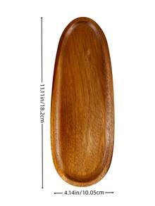 1pc Wooden Acacia Cutting Board, Double-Sided Bread And Cheese Board, Functional Kitchen Accessory Suitable For Fruit, Meat And Bread Cutting, Can Be Used As Prep Station, Exquisite Holiday Gift For Chefs On Halloween, Birthday, Party, Christmas, Valentine's Day, Easter, Wedding And Other Occasions - Khaki - View 12