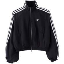 Adidas Women's BALLOON TT Loose Fit Comfortable Stand Collar Woven Jacket For Daily Outdoor Wear KY0545 - Black - View 4