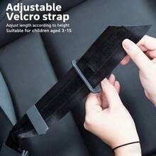 1PC Black Car Seat Belt Adjuster, Anti-Choke Shoulder Limiter Fixator, Relieves Seat Belt Pressure, Multi-Vehicle Compatible Interior Safety Protection Accessory - Car Seat Belt Adjuster - View 8