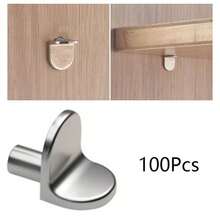 20/50/100pcs 90 Degree Right Angle Triangle Corner Brackets, 5mm L-Shaped Shelf Support, Thickened Metal Furniture Connector Hardware, Rust-Resistant Wear-Resistant, Easy To Install, Suitable For Wooden Frame, Cabinet And Furniture DIY Fixing - Shelf Support Studs - View 10