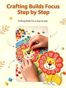 Children's Educational Mosaic Tile Puzzle Sticker DIY Craft Material Kit - Multicolor - View 9