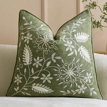 1pc Decorative Pillow Case Luxury Embroidered Cushion Cover Room Decor Pillowcase Suitable For Sofa Living Room Bedroom Office Car Interior Embroidered Pillowcase 45*45cm - Multicolor - View 13