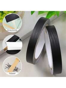 1pc 10m Matte Black Wood Grain Edge Trim Tape - Self-Adhesive Peel-And-Stick Furniture Tape - Easy To Cut, Suitable For Doors, Windows, Furniture And Wall Decoration - A - View 7