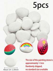 10 Medium Smooth White Painting Stones - Flat And Hand-Picked, Suitable For Crafts, Art, Decoration - No Chemical Additives, Smooth Surface For Even Results, Perfect For Beginners And Craft Projects, Craft Supplies, Art Projects, Decorative Stones - A - View 9