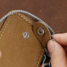 2026 Vintage New Waist-Hanging Key Pouch, Large Capacity Multi-Function Car Zipper Key Case, Universal Portable Accessory - Multicolor - View 3