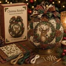 Christmas Classics Patchwork Ornament DIYKit, Santa Claus Patchwork Ornament Kit, DIYFabric Ornament Kit For Holiday Home Decor,Santa Claus - Multicolor - View 8