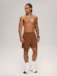 MASKERT Men's Sports Shorts, Fitness Strength Training, Outdoor Hiking Climbing, Daily Morning Evening Running, Cycling Workout Bottoms - Brown - View 9