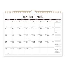 2027 Minimalist Wall Calendar, 12-Month Monthly Calendar, Large Grid Writing Space, Includes Memo Recording Area, Home Office Schedule Planning Calendar - D - View 1