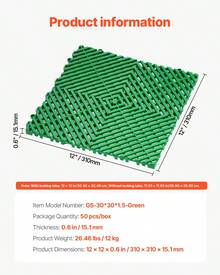 Interlocking Floor Mats - Green - View 7
