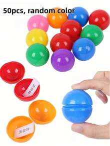 100/50/20 Pcs Surprise Party Pull Balls, Plastic Raffle Capsules With Random Colors For School Christmas Events - Random - View 10