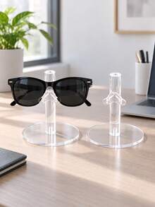 1pc Acrylic Eyeglasses Organizer Display Rack (1/2/3/4/5 Tiers) Back To School,Room Decor - Clear - View 9