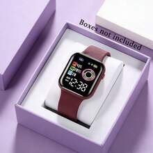 2/1pcs Kids Watch Unisex Colorful Ring Design LED Digital Display Soft Silicone Strap Suitable For Parties, Gatherings, Outings Perfect Gift For Best Friends (Gift Box Not Included) - Purple - View 7