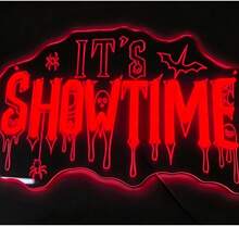 IT'S SHOWTIME Letter LED Neon Sign Drip Shape Acrylic Light Bar Party Gaming Room Wall Decor USB Powered Atmosphere Hanging Light - Style 1 - View 3