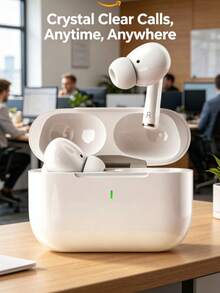 Wireless Earbuds, Bluetooth Earphones, Active Noise Cancellation, Adaptive Audio, Transparency Mode, Customizable Spatial Audio, USB-C Charging Case (Includes AppleCare+), 5.3 Chip, High-Definition Music - White - White - View 1