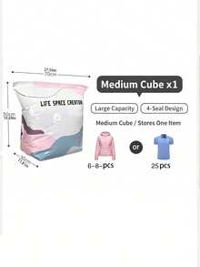 Large Capacity Vacuum Storage Bags, Pump-Free Space-Saving Compression Bags, Suitable For Clothes And Blankets, 2026 New Style, Bedroom Room Decor, Back To School Season - Multicolor - View 13