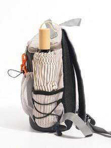 Resistant Color Block Hiking Backpack, Lightweight Mesh Pocket Unisex Outdoor Daypack Small Rucksack For Camping Climbing Trekking Casual - Multicolor - View 3