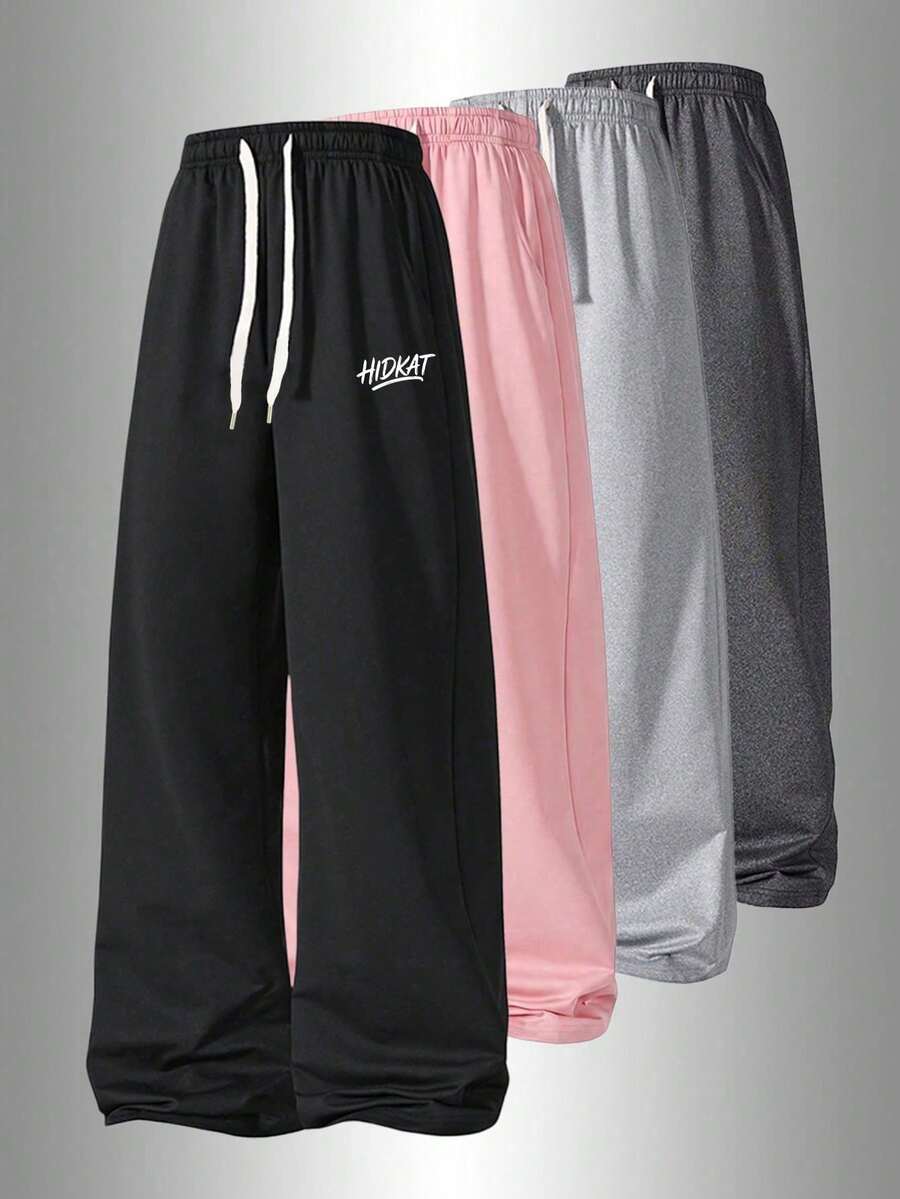 Women's Spring/Autumn Soft Comfortable Breathable Straight Leg Sweatpants Joggers For Daily Casual Running Fitness - Black - View 1
