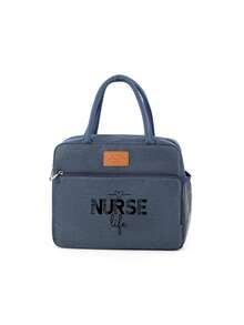 1 Pc, Nurse Pattern Printed Handbag, Large Capacity Handheld Bag, Suitable For Office Workers And Travel - one-size - View 13
