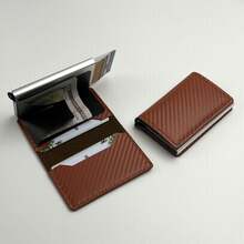 Men's Ultra-Thin RFID Wallet, Ultra-Thin Coin Wallet Card Holder, Aluminum Alloy Side Push Card Holder, ID Card And Driver's License Clip Suitable For - Multicolor - View 8