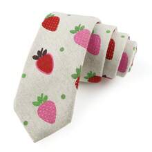 ZONFAZ 1pc Men's Fashion Linen Tie, 6cm Narrow Width, Cartoon Animal Pattern Design, Wedding Party Outfit Accessory,Accessories,Graduation Gift - Multicolor - View 23