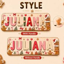 Puzzle Nama Manusia Kue Jahe Kustom, Dekorasi Pesta Natal yang Dipersonalisasi, Suvenir Huruf Kustom, Hadiah Liburan Anak yang Dapat Disesuaikan, Ornamen Meja - Gaya B - View 4