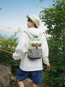 Resistant Color Block Hiking Backpack, Lightweight Mesh Pocket Unisex Outdoor Daypack Small Rucksack For Camping Climbing Trekking Casual - Multicolor - View 5