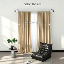 Black Double Curtain Rod With Hollow Ball Decoration, Dual Track Design For Hanging Blackout Curtains + Sheer Curtains Simultaneously, Adjustable Length, Universal Metal Double Layer Curtain Rod For Living Room Bedroom Floor-To-Ceiling Windows, Wall-Mounted Installation, Fits 1m, 2m, 3 Meters Windows, International Fashion Style - Black 1 Set - View 6