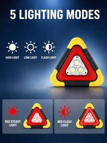 XF.Meraki LED Triangles, Emergency Parking Reflector,LED Emergency Triangle Triangle 5 Mode,Road Warning Triangles With High Visibility LED,LED Lights For Car, SOS, Emergency Triangles For Car, RV, Truck,Car Accessories - A - View 3