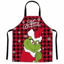 The Grinch 1 قطعة مريلة عيد الميلاد، مريلة للبالغين، شخصية كرتونية، مريلة نصف الجسم بأسلوب حمالة الرقبة، مريلة حماية من البقع للمطبخ، مناسبة لطهي المطبخ في عيد الميلاد الشتوي، تجمعات العائلة والخبز، حفلات المناسبات، هدايا العطلات. - متعدد الألوان - مشاهدة 14