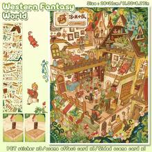 New, Upgraded Craftsmanship, 3D Visual Effect Scene Stickers, Immersive Handmade Collage, Adult Handmade Stickers, Miniature Landscape Stickers, Characters/Animals/Plants/Houses, Unlock Creative Moments, Playable And Collectible 3D Landscape Treasures! - Multicolor - View 9