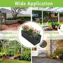 1pc Three-Compartment Breathable Plant Growing Bag, Plant Growing Mat, Rectangular Growing Bag With Three Holes, 15-Gallon (Approx. 5.7 Liters) Breathable Planter, Suitable For Outdoor Plants And Flowers - Black - View 6